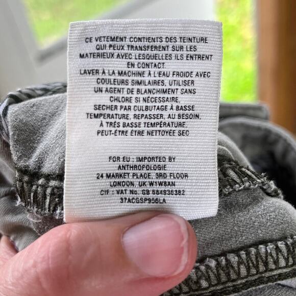 Anthropologie Pilcro And The Letterpress Taupe Utility Pants Size 12 - Picture 10 of 11